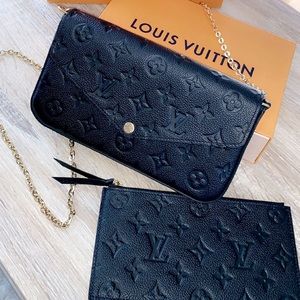Louis Vuitton black pochette feilice